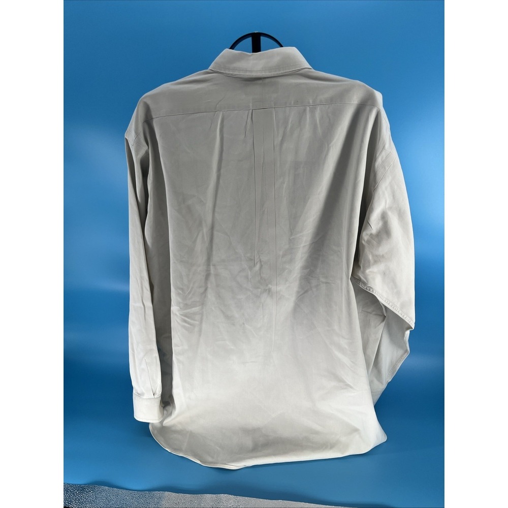 VTG 90s Ralph Lauren Blake Button Up Shirt Men's XXL Solid Off White‎ Cotton - Picture 4 of 10